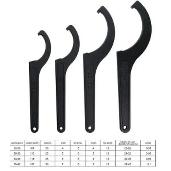 4x Heavy Duty Metal Motorcycle Shock Absorber C Spanner Wrench Bike Repair Tool 0