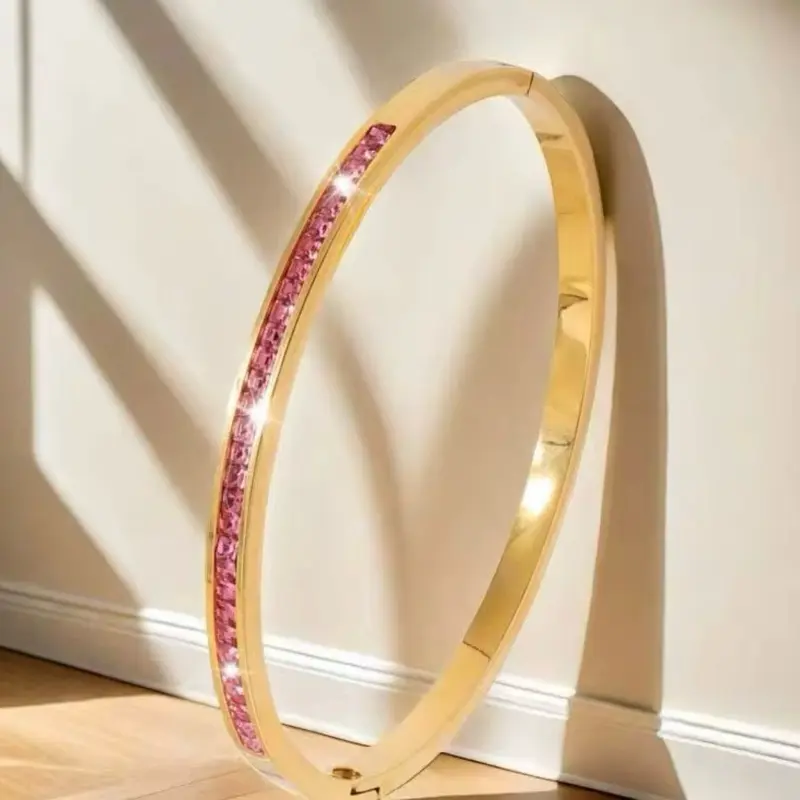 kia Bangle gold and diamante detail womans 2