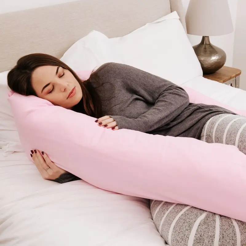 12 Ft Maternity Pillow And Case - Light Pink 1