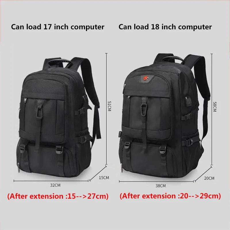 50L/80L Large Waterproof Travel Backpack with Shoe Compartment for Men 8