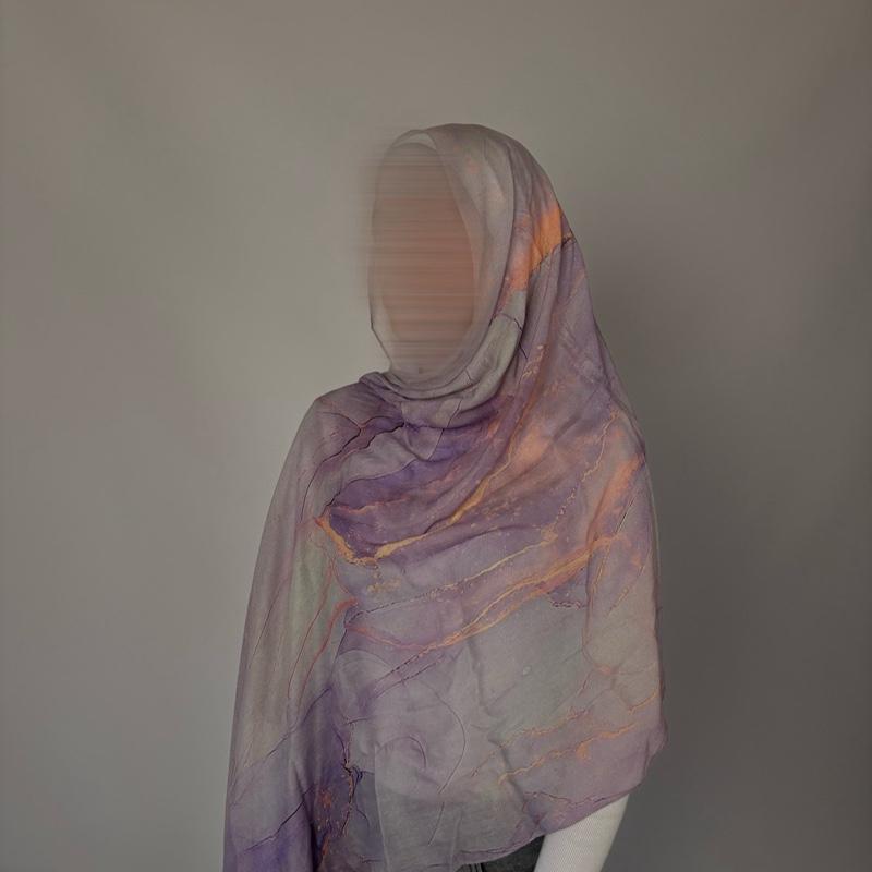 Lavender Veil 100% Modal Hijab Double hijab 3