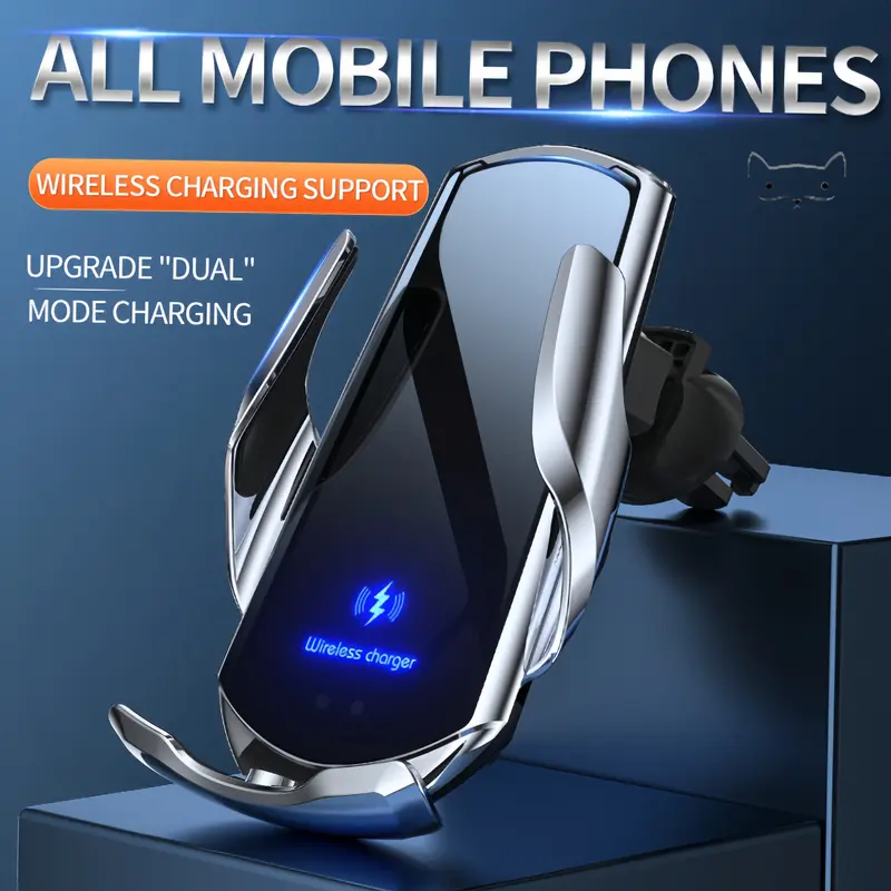 Car-mounted Wireless Phone Holder，car-mounted bracket，wireless charging，phone holder，inductive opening and closing，car navigation，wireless charging 1
