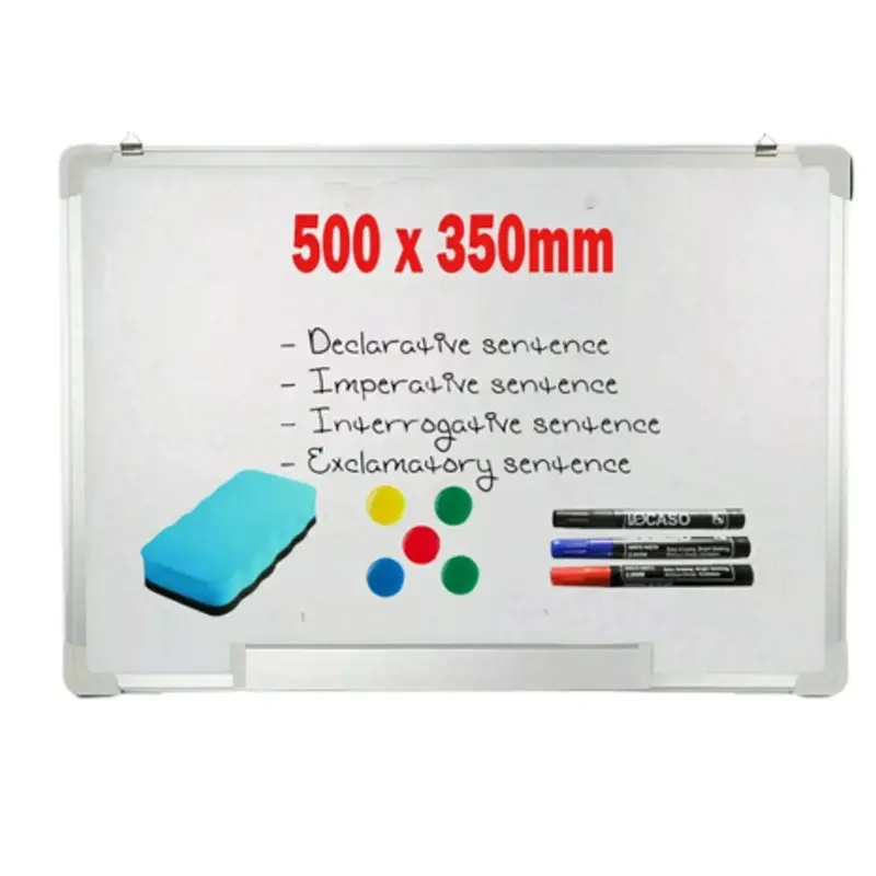 Magnetic Whiteboard 500x300mm Wall Mounted White Board With Erasable Pen/Markers Mountable Dry Erase Wipe Whiteboards for Home Office School Notice Board 0