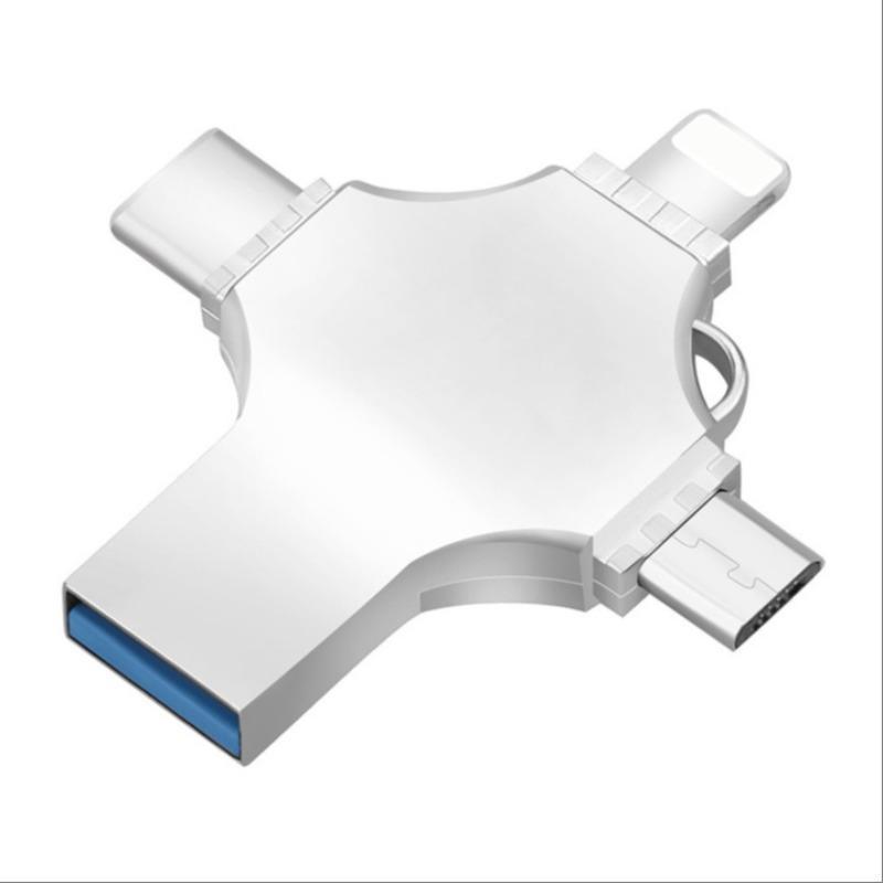 USB Flash Drive for iPhone, 4-in-1 OTG Memory Stick, Plug and Play External Storage Compatible with iPhone iPad Android Phones PC, Smartphone Accessories, Phone Accessories, Computer Accessories 8