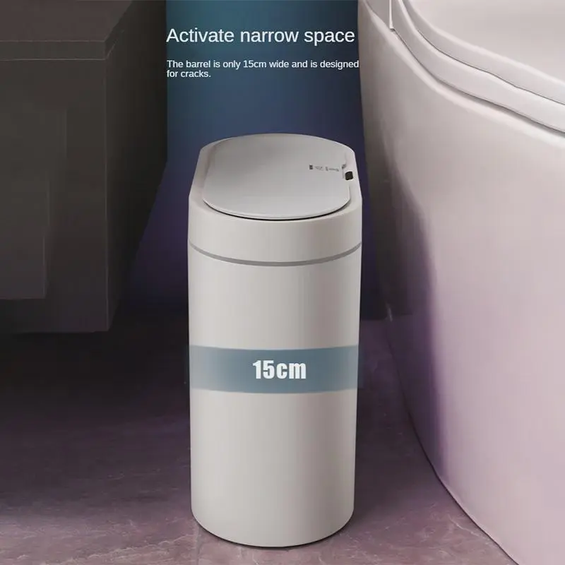 Automatic Smart Sensor Trash Can – 8L/7L Waterproof Electronic Bin with Narrow Seam for Home Use 1
