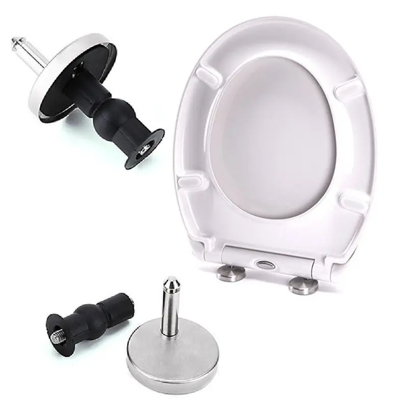 Exquisite Pair of Top-Fix WC Toilet Seat Hinge Fittings and Release Hinges Kits. 5