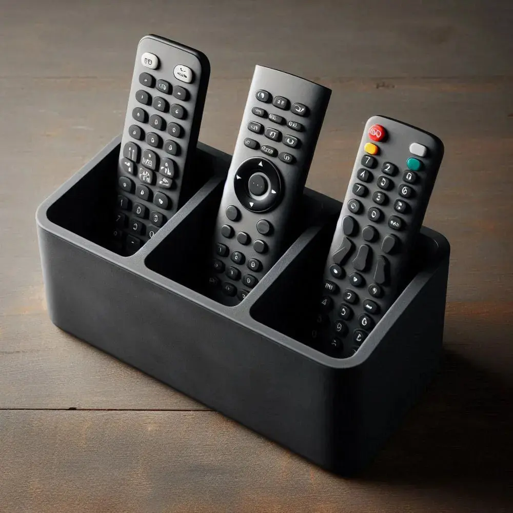 Minimalist 3-Compartment TV Remote Holder Gift Organiser organizers bathroom organizer Decor Racks Boxes
