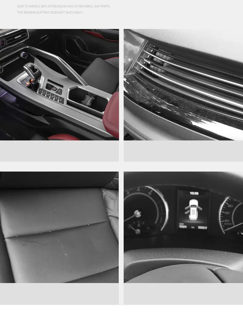 Product Introduction of 1 PCSDust Removal Brush Air Conditioning Outlet Car Wash Dust Collector Large Brush with Good Elasticity Cleaning Accessories 2