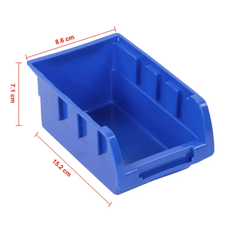 30Holes Plastic Bins Wall Mount Storage Garage Tools Small Parts Organizer Rack Boxes 2