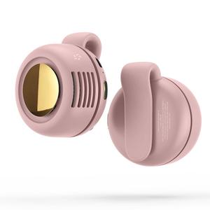 Portable Silent Mini Bladeless Electric Fan, Adjustable 3-speed Suspended Waist Fan, Rotating Body Fan, Suitable for Outdoor Travel, Wearable Rechargeable Personal Cooling Fan