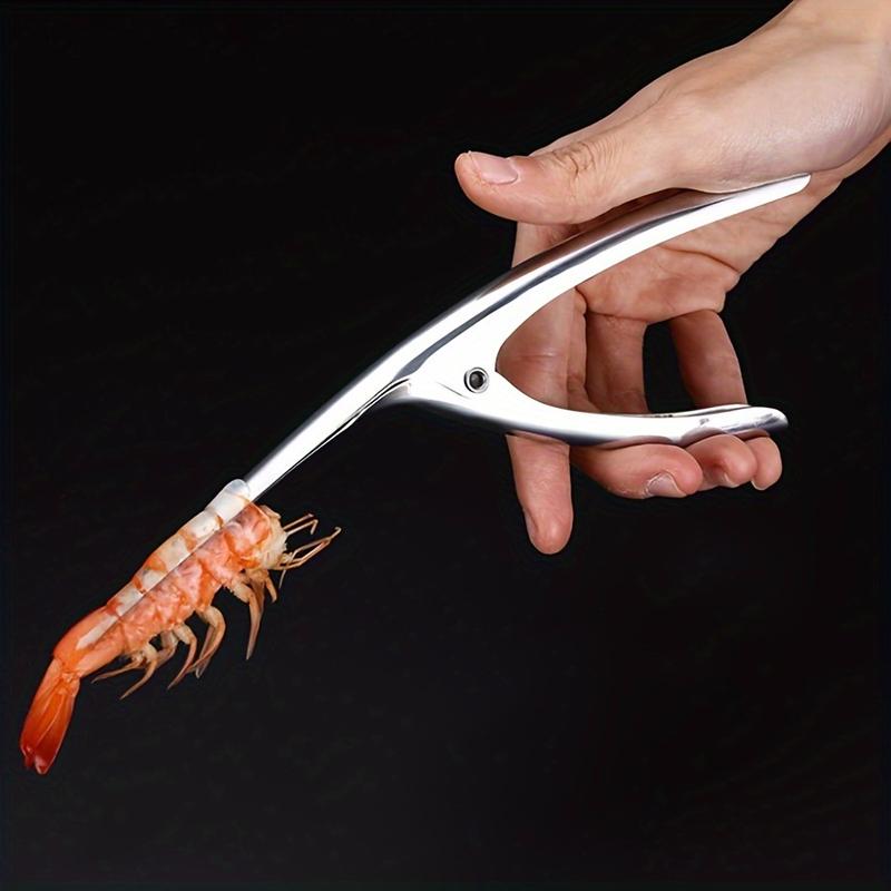 1pc Stainless Steel Shrimp Deveiner Tool - Ergonomic Handle, Efficient Seafood Prep for Easy Shelling & Cleaning, Kitchen Gadget 2