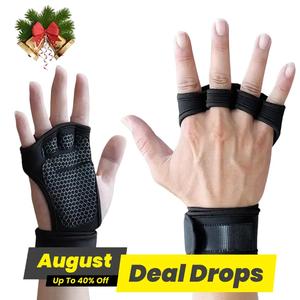 Weight Lifting Training Gloves, 1 Pair Anti-slip Strength Training Gloves, Sports Gloves for Grip Men & Women, Gym Protection Accessories, Adjustable Strap Workout, Workout Grips, Gymnastics Grips, Weight Lifting Straps, Workout Bands