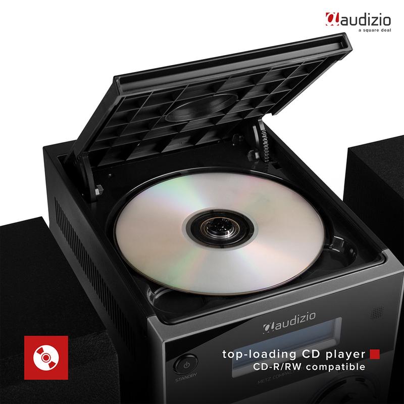Audizio Metz HiFi Stereo System with DAB, CD & Bluetooth - Aluminium 3