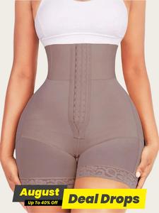 Women's Contrast Lace High Waist Shapewear Shorts, Fit Adjustable Tummy Control Butt Lifting Shaper, Women's Shapewear Bottoms for Daily Wear, Shorts for Women, Tummy Tuck Garment, Highwaist Girdle Everyday, High Stretch Shaper