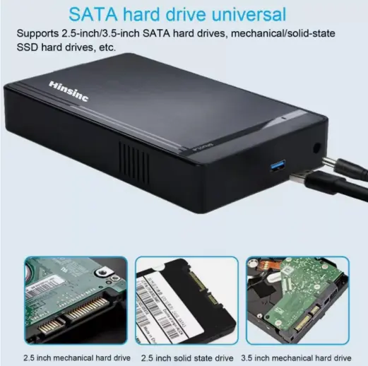 18TB USB3.0 2.5" 3.5" SATA HDD External Hard Drive Disk Enclosure Case UK 2