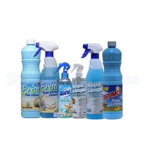The best of both brisa & Ropa Scented household cleaning bundle Room Spray, floor cleaner and multi purpose lalucca x 6 items