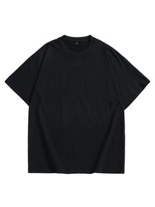 Men's Solid Color Round Neck Tee, Loose Casual Comfy Short Sleeve T-shirt for Summer, Men's Top for Daily Wear, Tropical