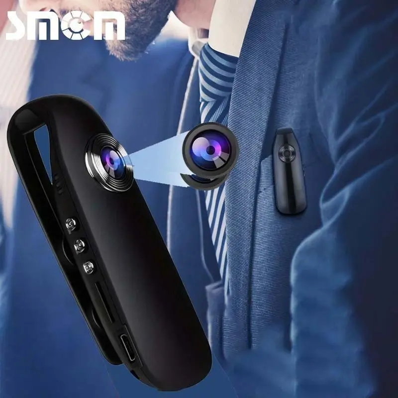 SMCM 1080P Full HD Convenient Camera, USB Rechargeable Home Outdoor Camera, Bicycle Video Recorder with Back Clip, Small Camera Video and Audio Recording Sports Camera with Card Reader 0