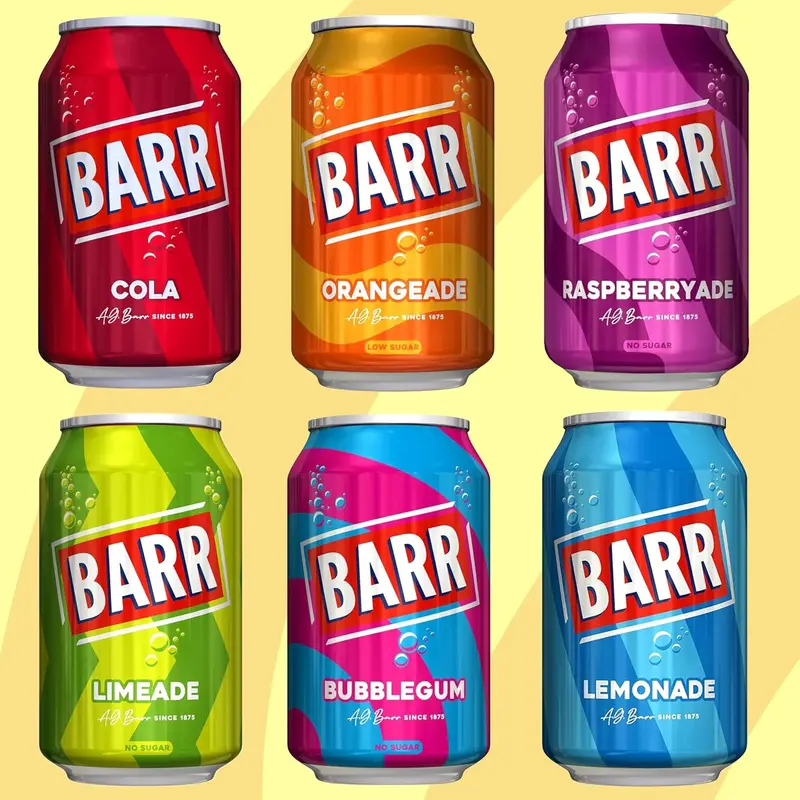 BARR since 1875, 24 Pack American Cream Soda, Zero No Sugar Sparkling Soft Drink with a Creamy Taste of American Cream Soda, "Fizzingly Fun" - 24 x 330ml Cans Beverage 3