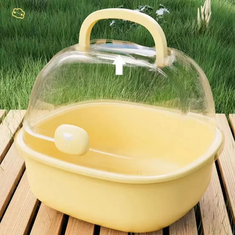 Portable Handheld Hamster Cage Sturdy Breathable Pet Carrying Box Large Space Travel Carrier Holder Pet House 3