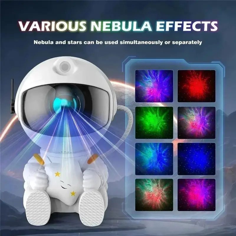 Astronaut Projector Galaxy Starry Sky Night Light Nebula Space LED Lamp W/Remote-Indoor Lighting 7