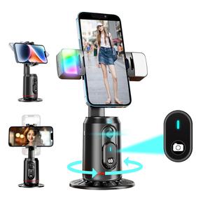 360° Rotatable Selfie Stabilizer, Automatic Face Tracking Cellphone Holder, Smart Shooting Camera Stand with Remote Control, Selfie Accessories, Tripod Stabilizer
