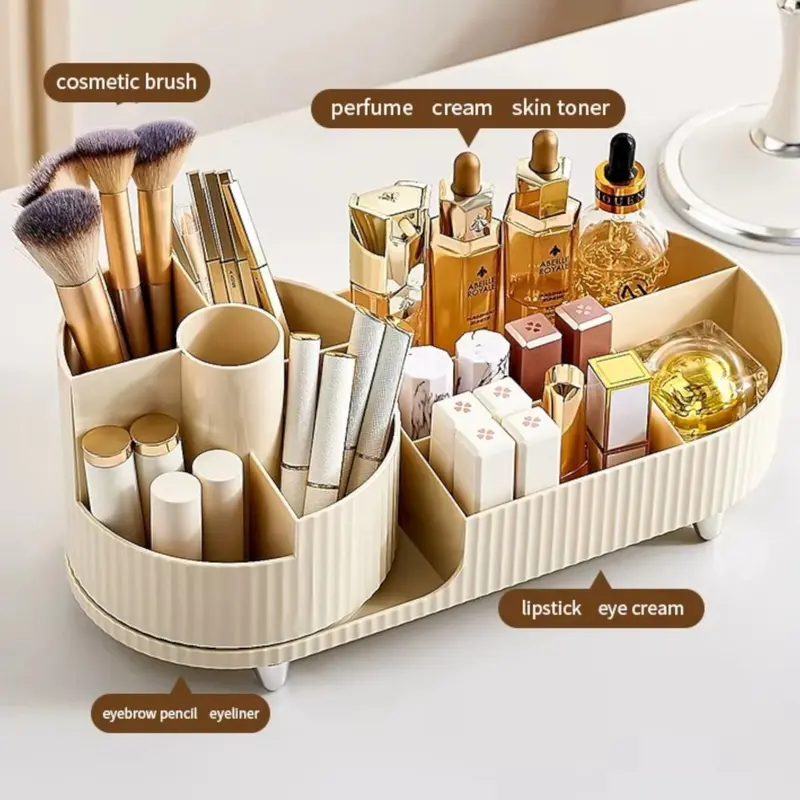 XL Large Make Up Organiser Cosmetic Vanity Case Box 2 Drawers Skincare Storage 7