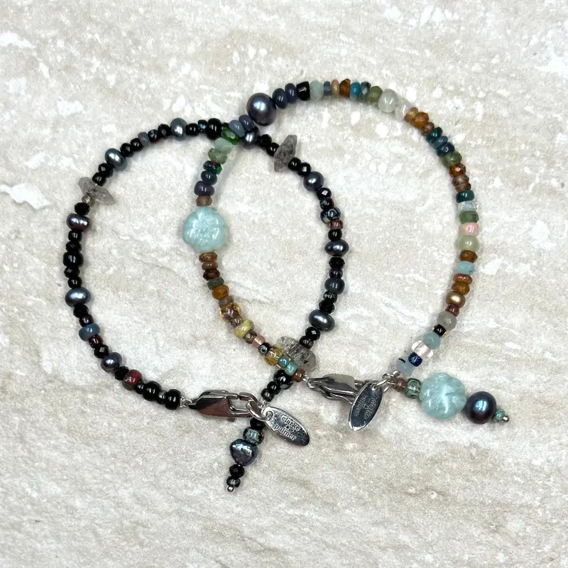 Herkimer Diamond Opal Beaded Bracelet 1