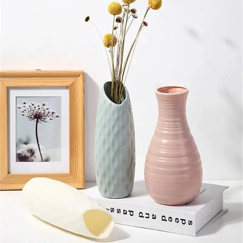 Nordic Style Plastic Flower Vase – Minimalist Home Decor for Living Room, Desk or Tabletop 7