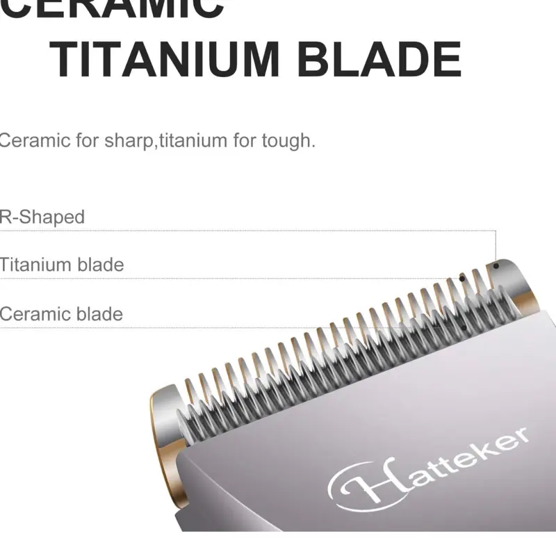 Hatteker Professional Hair Clipper Cordless Clippers Hair Trimmer Beard Trimmer Shaver Detail Trimmer Hair Cutting Kit for Men Waterproof 8