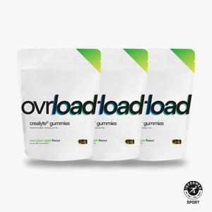 (3-PACK BUNDLE) ovrload crealyte gummies - creatine + electrolyte blend (three-month supply)