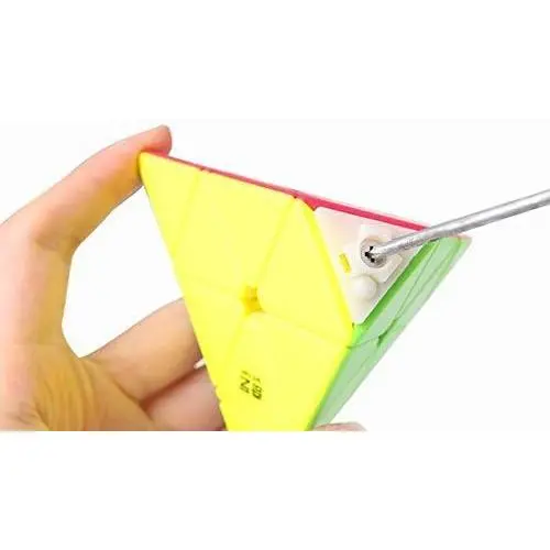 CuberSpeed pyraminx Speed Cube Stickerless Magic Cube Qiyi Qiming Pyramid Stickerless Speed Cube 1