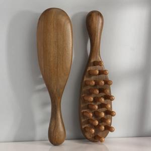 Wooden Massage Comb, 1 Count Natural Scalp Massager, Large Wide Tooth Head Scalp Meridians Scraping Massage Comb, Hair Care & Styling Tool for Home & Salon Use