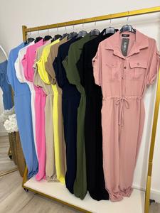 {GLAMDOLL} HANNA Button Detail Front Pocket Pull in Waist Jumpsuit