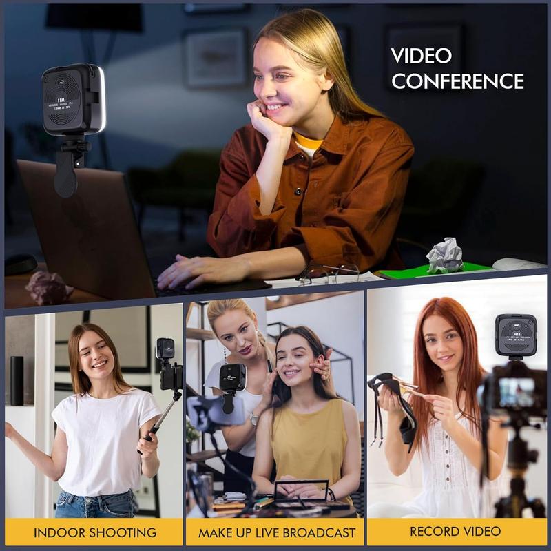 64 LEDs Selfie Light,3 Light Modes Video Light Photo Light-Rechargeable Clip on Phone/Laptop/Camera Light-for Makeup,YouTube,TikTok Live Streaming,Photography Vlog/Pictures/Meetings-Warmer Atmosphere. 4