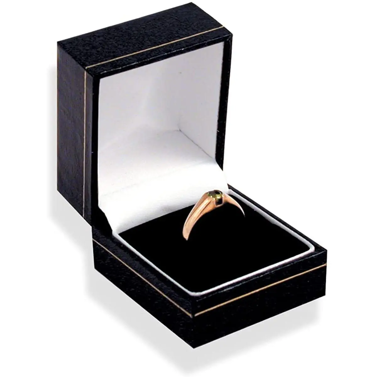 Luxury Designer Leather Ring Box