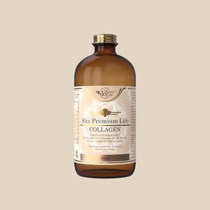 Sky Premium Life Marine Collagen Peptides 8000mg with Hyaluronic Acid Biotin Vitamin C Zinc Copper & B Complex 480ml for Skin Nails Hair Joints Bones Beauty