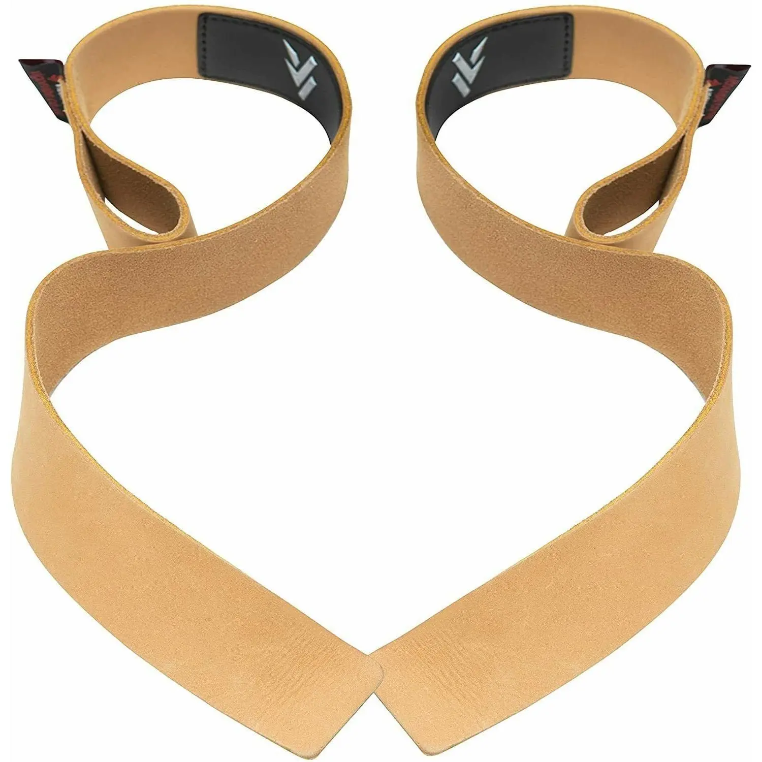 Weight Lifting Leather Wrist Straps Brown Pair For Work out Gym & Training