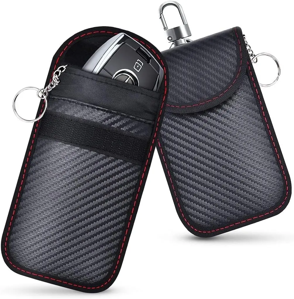 2Pcs Medium/Large Faraday Pouch for car Keys Faraday Bag Car Key Signal Blocking Pouch Keyless Entry Car Keys Case RFID Blocker Bag for Car Security Anti-Theft Remote Entry Keyless Protect UK