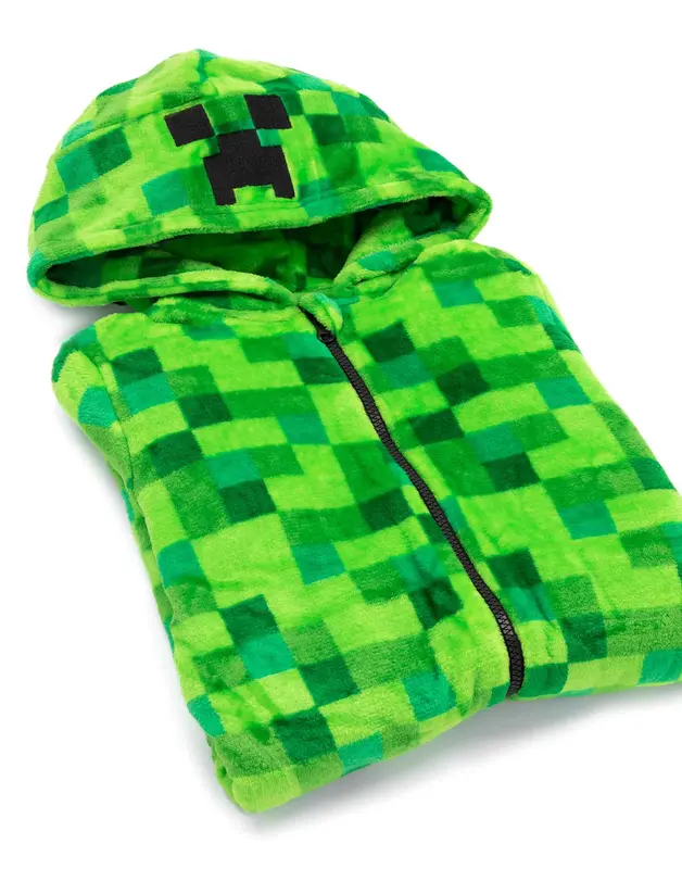 Vanilla Underground x Minecraft Unisex Kids Green Pixelate Creeper Onesie 1