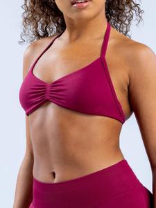 Women's Solid Color Bandeau Sports Bra, Casual Comfortable Breathable High Stretch Sports Bra, Ladies Sportswear for Indoor Outdoor Wear, Gymclothes