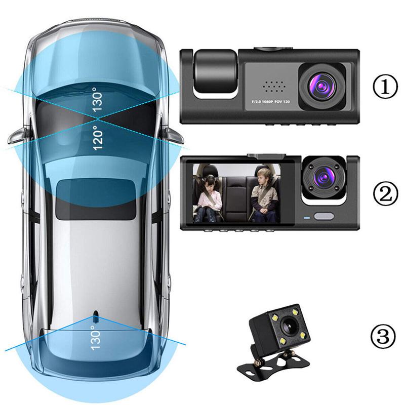 1080P Dual Lens Car Dash Cam Recorder G Sensor DVR Front and Rear Camera Video 7