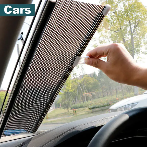 Universal Suction Cup Roller Blinds - Heat Blocker for Car & Home Windows 1