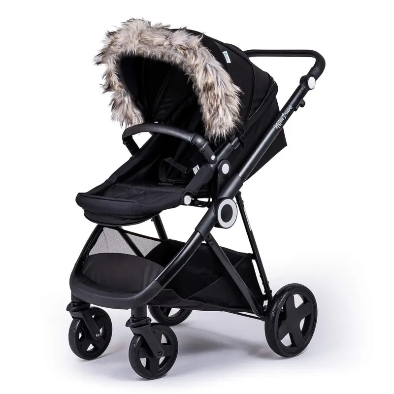 Pram Fur Hood Trim Attachment for Pushchair Compatible with Hartan 5