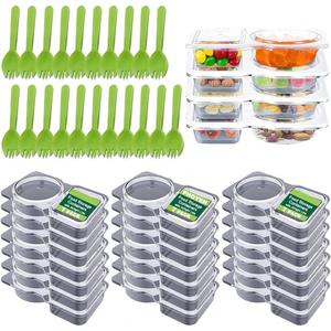 Food Storage Container with Lid & Spoon, 40pcs/set Including 20pcs Container & 20pcs Spoon, Food Storage Box, Food Storage Container for Home Kitchen, Utensils