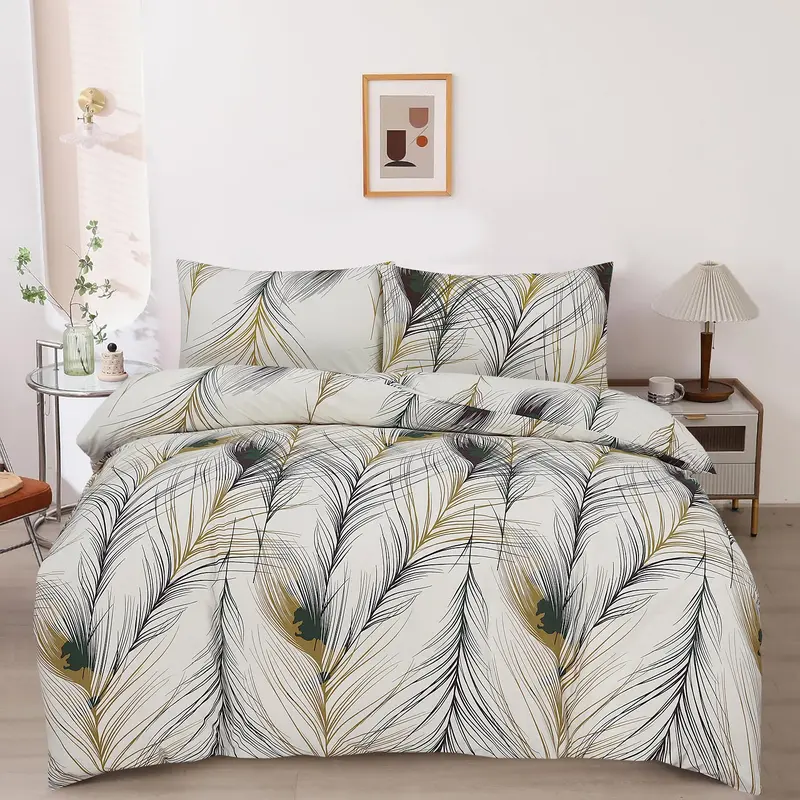 Printed Bedding Set Quilt Cover / Duvet Set Top Class Peach Finish Fabric, Single Double King , 23 Designs 2