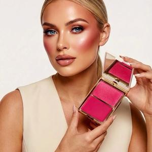 City Sleek Cheeks Dimension Duo Blusher 20g- Dual Tone Blush Palette for Radiant Cheeks Makeup Cosmetic with Silky Matte & Luminous Shimmer Compact Blend Soft Bronzed Bronzer highlighter
