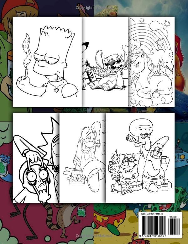 Stoner Coloring Book: 50+ Coloring Pages Featuring Trippy & Psychedelic Illustrations, Great for Cannabis Lovers for Stress Relief and Relaxation 1