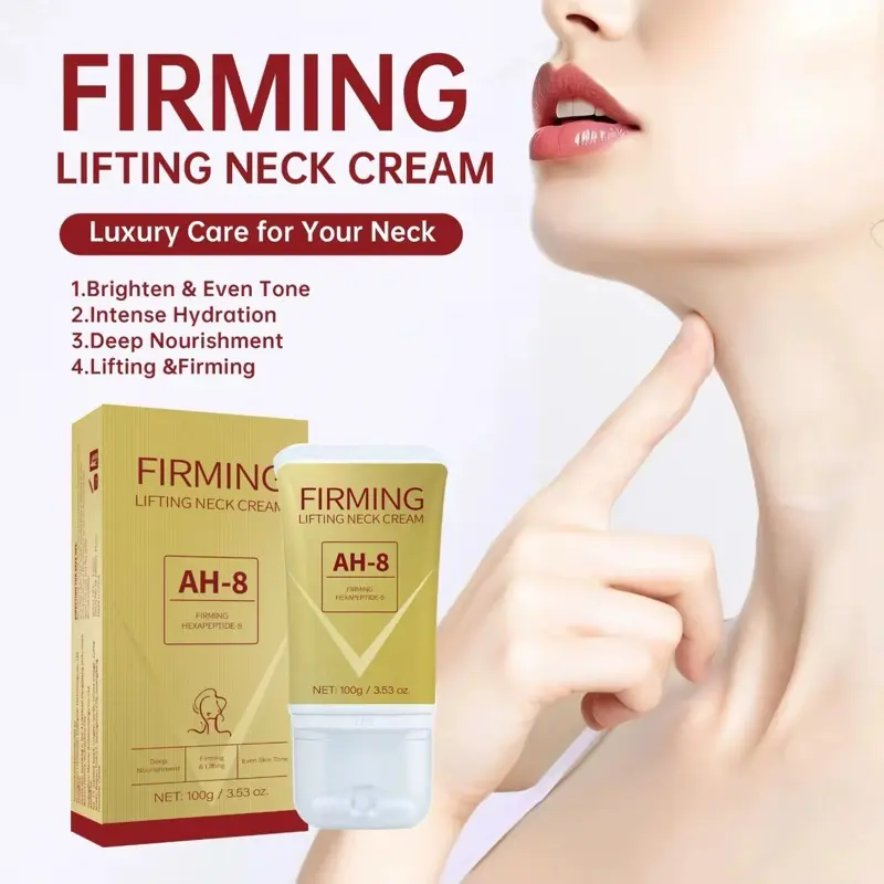 Neck & Chin Tightening Cream with Cooling Roller - Lift, Firm & Reduce Wrinkles Fast - Smooth, Body Care 0