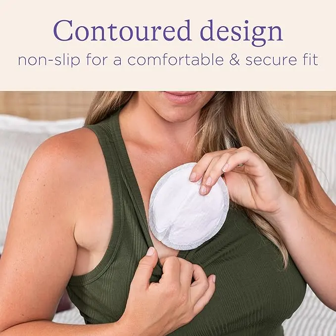 Breast Pads for nursing breastfeeding mothers, essential for hospital bag, thin super absorbent layers, discreet fit , 60 Count ( Pack of 1) 2